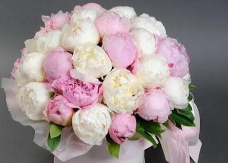 Dreamy Peonies in Paper Box. 30 exquisite peonies.